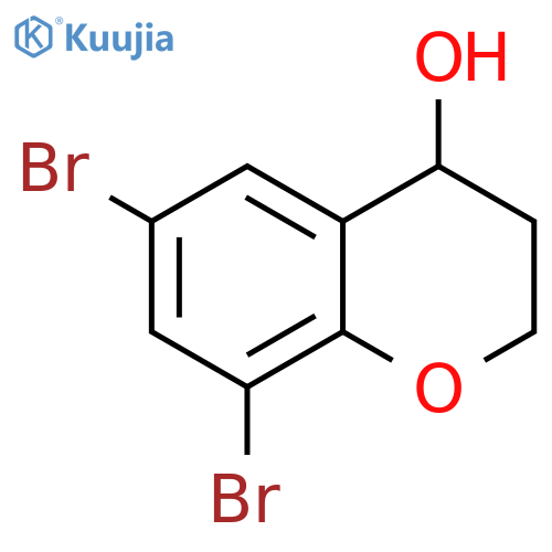 6,8-dibromo-3,4-dihydro-2H-1-benzopyran-4-ol structure