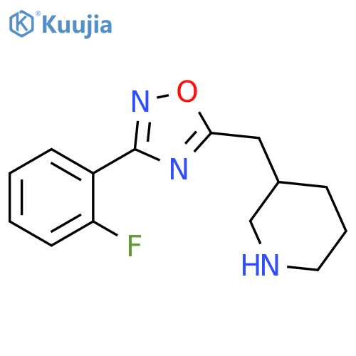 3-{3-(2-fluorophenyl)-1,2,4-oxadiazol-5-ylmethyl}piperidine structure
