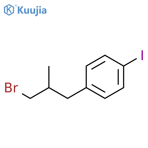 Benzene, 1-(3-bromo-2-methylpropyl)-4-iodo- structure