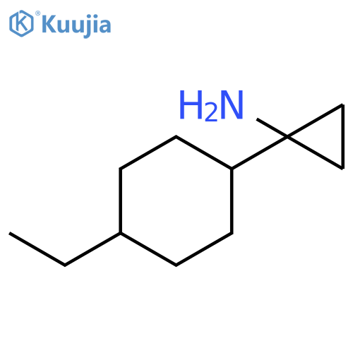 1-(4-ethylcyclohexyl)cyclopropan-1-amine structure