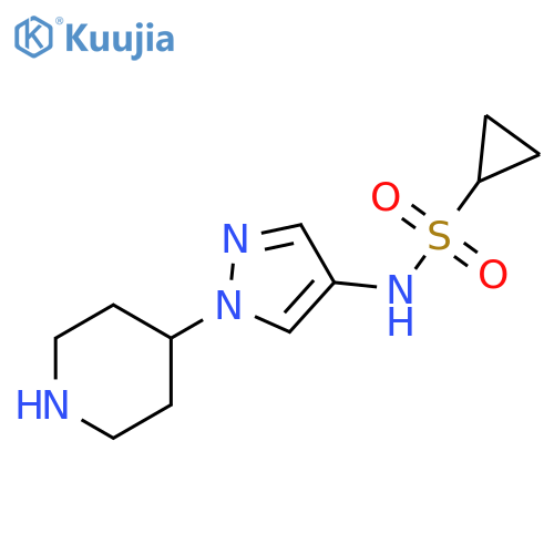 N-1-(piperidin-4-yl)-1H-pyrazol-4-ylcyclopropanesulfonamide structure