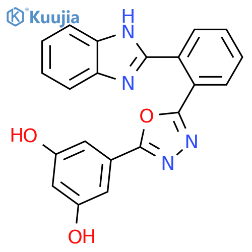 1,3-Benzenediol,5-[5-[2-(1H-benzimidazol-2-yl)phenyl]-1,3,4-oxadiazol-2-yl]- structure