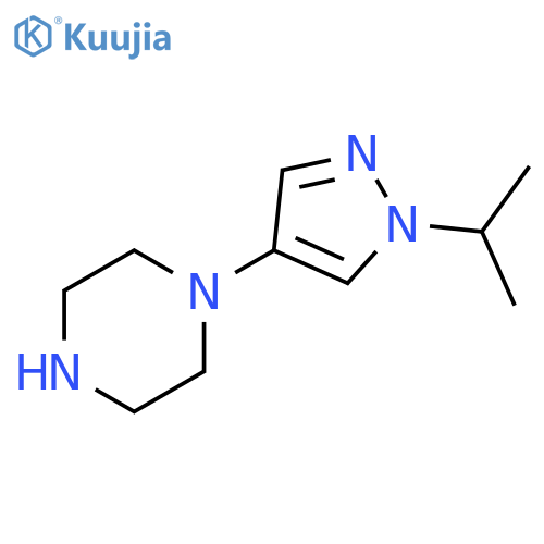 1-1-(propan-2-yl)-1H-pyrazol-4-ylpiperazine structure