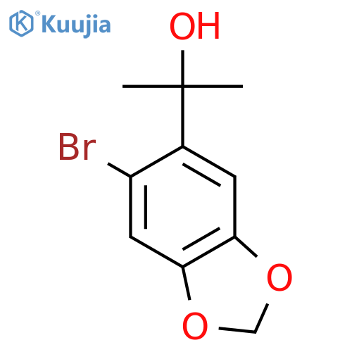 2-(6-bromo-1,3-dioxaindan-5-yl)propan-2-ol structure