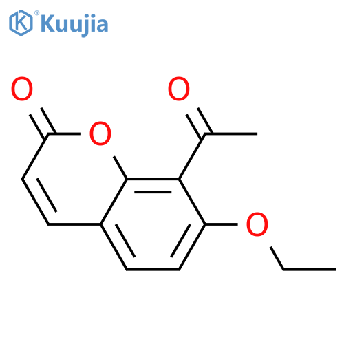 2H-1-Benzopyran-2-one, 8-acetyl-7-ethoxy- structure