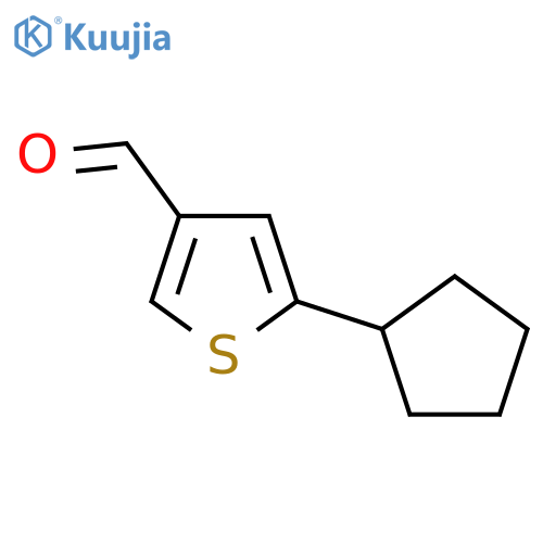 5-cyclopentylthiophene-3-carbaldehyde structure