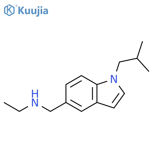 1H-Indole-5-methanamine, N-ethyl-1-(2-methylpropyl)- structure