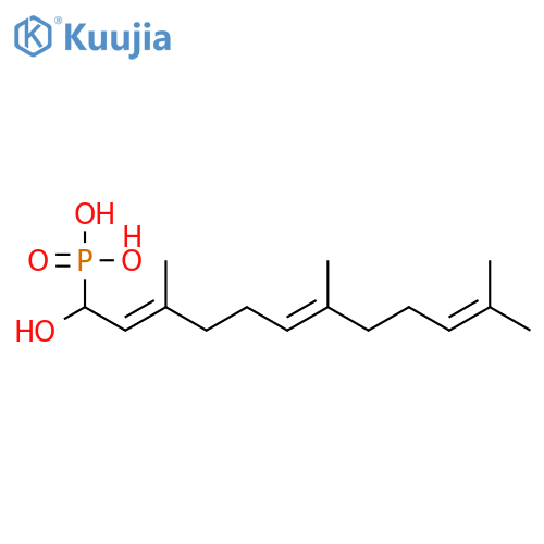 Phosphonic acid,P-[(2E,6E)-1-hydroxy-3,7,11-trimethyl-2,6,10-dodecatrien-1-yl]- structure