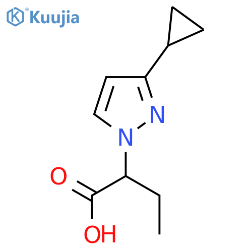 2-(3-Cyclopropylpyrazol-1-yl)butanoic acid structure