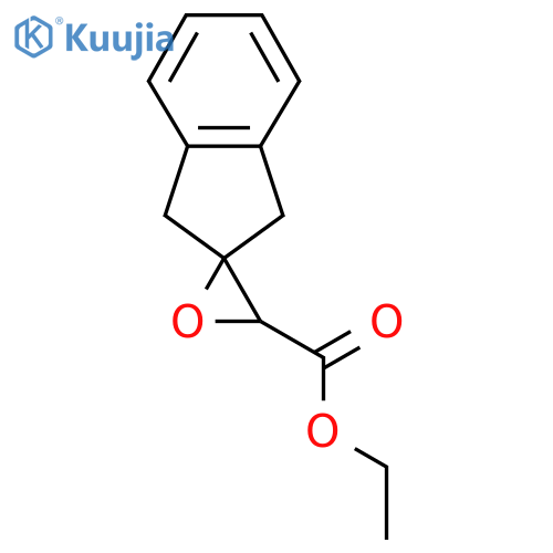 Spiro[2H-indene-2,2'-oxirane]-3'-carboxylic acid, 1,3-dihydro-, ethyl ester structure