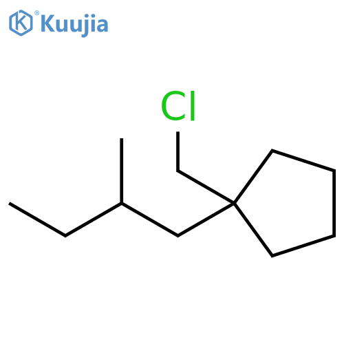 Cyclopentane, 1-(chloromethyl)-1-(2-methylbutyl)- structure