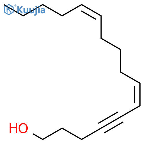 6,11-Hexadecadien-4-yn-1-ol, (Z,Z)- structure