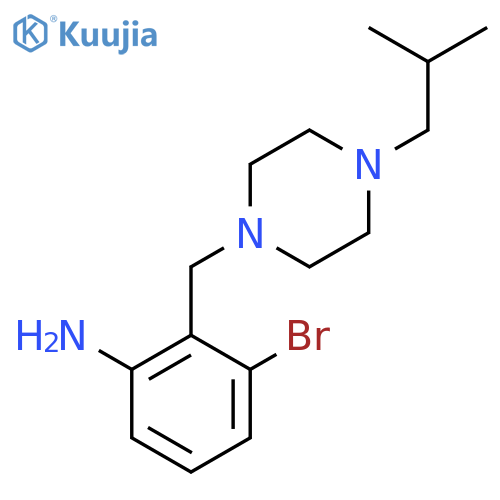 3-Bromo-2-{[4-(2-methylpropyl)piperazin-1-yl]methyl}aniline structure