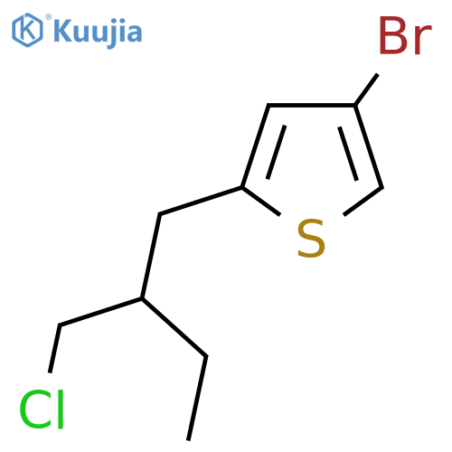 4-Bromo-2-[2-(chloromethyl)butyl]thiophene structure