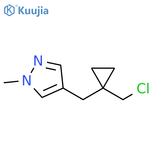 1H-Pyrazole, 4-[[1-(chloromethyl)cyclopropyl]methyl]-1-methyl- structure