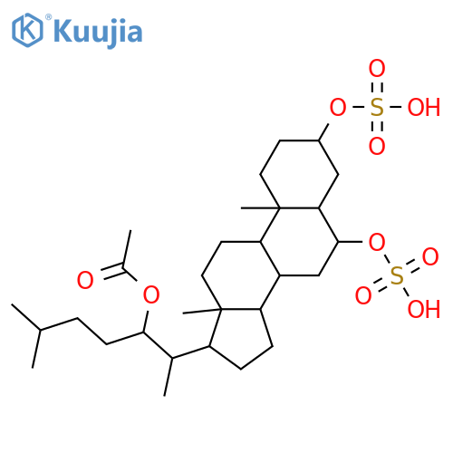 Cholestane-3,6,22-triol; (3β,5α,6α,22R)-form, 22-Ac, 3,6-disulfate structure