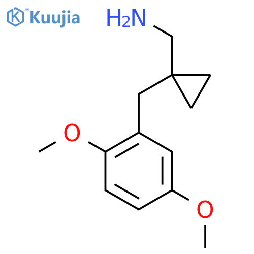 {1-(2,5-dimethoxyphenyl)methylcyclopropyl}methanamine structure