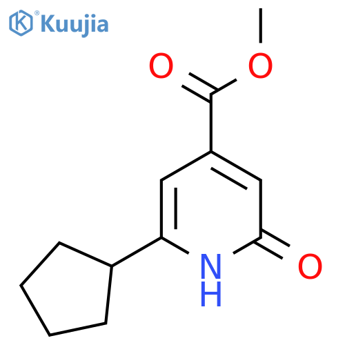 Methyl 6-cyclopentyl-2-oxo-1,2-dihydropyridine-4-carboxylate structure