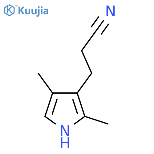 3-(2,4-dimethyl-1H-pyrrol-3-yl)propanenitrile structure
