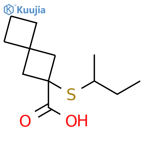 2-(butan-2-ylsulfanyl)spiro3.3heptane-2-carboxylic acid structure