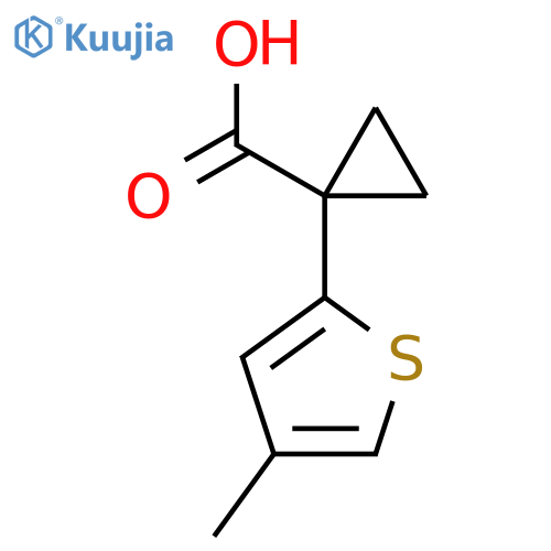1-(4-methylthiophen-2-yl)cyclopropane-1-carboxylic acid structure