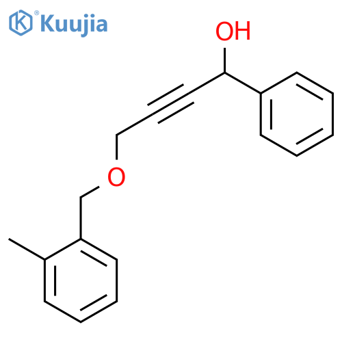 Benzenemethanol, α-[3-[(2-methylphenyl)methoxy]-1-propyn-1-yl]- structure