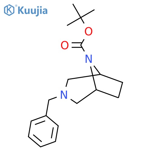 Tert-butyl 3-benzyl-3,8-diazabicyclo[3.2.1]octane-8-carboxylate structure