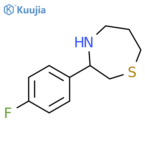 1,4-Thiazepine, 3-(4-fluorophenyl)hexahydro- structure