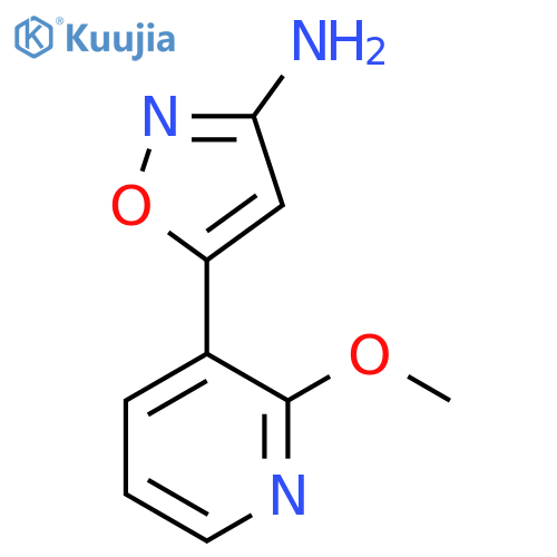5-(2-methoxypyridin-3-yl)-1,2-oxazol-3-amine structure