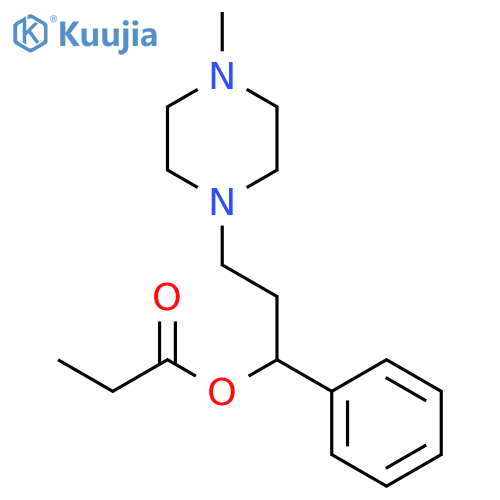 1-Piperazinepropanol,4-methyl-a-phenyl-, 1-propanoate structure