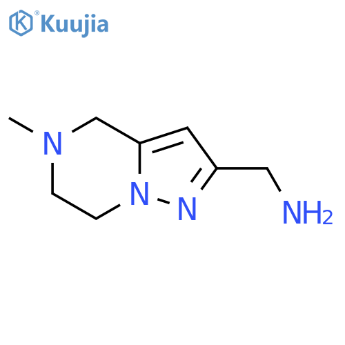 {5-methyl-4H,5H,6H,7H-pyrazolo1,5-apyrazin-2-yl}methanamine structure