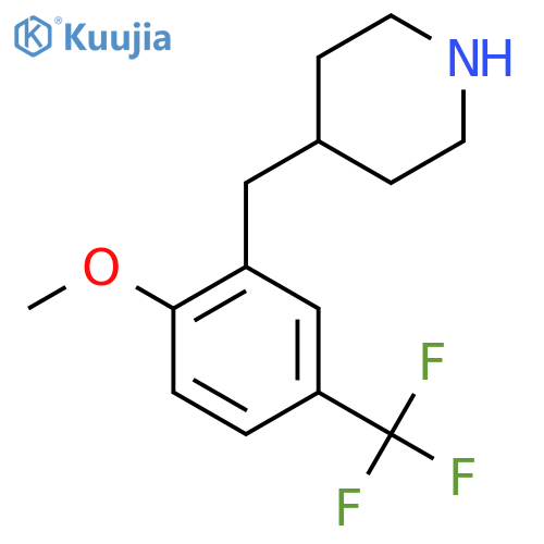 4-{2-methoxy-5-(trifluoromethyl)phenylmethyl}piperidine structure