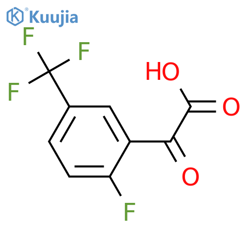 2-2-fluoro-5-(trifluoromethyl)phenyl-2-oxoacetic acid structure