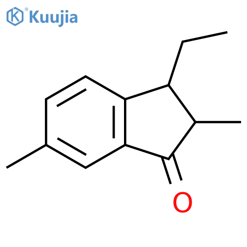 1H-Inden-1-one, 3-ethyl-2,3-dihydro-2,6-dimethyl- structure