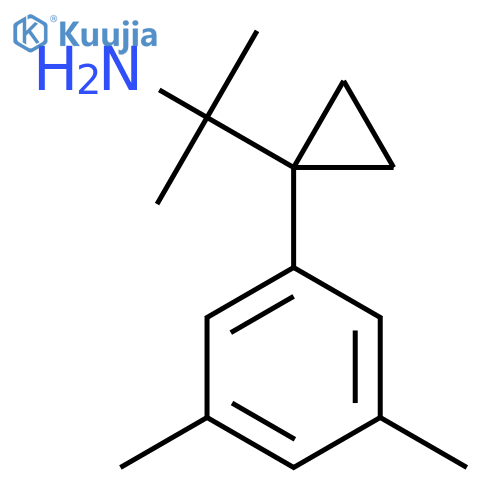 2-1-(3,5-dimethylphenyl)cyclopropylpropan-2-amine structure