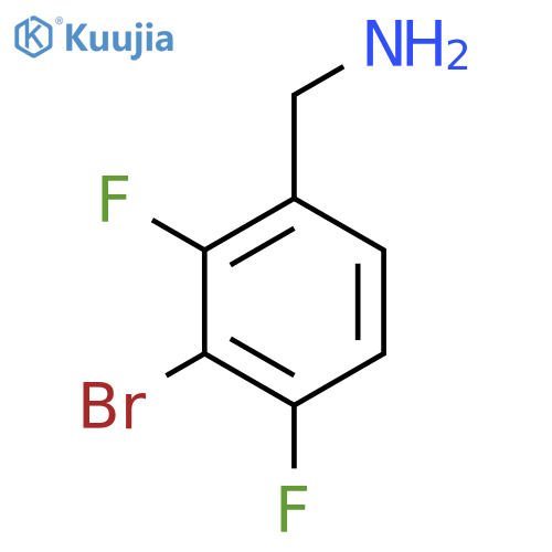 (3-bromo-2,4-difluorophenyl)methanamine structure
