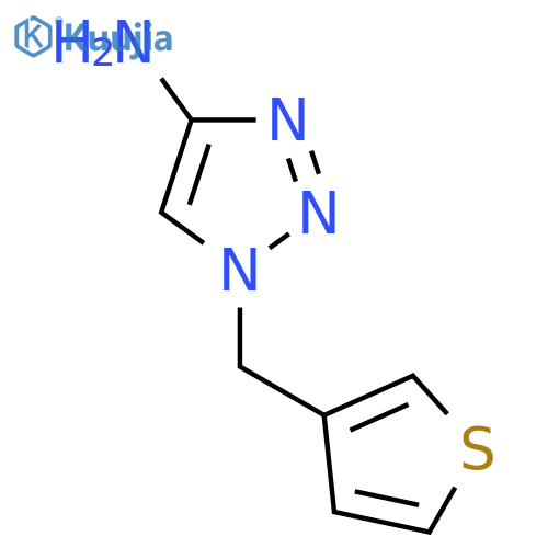 1-(thiophen-3-yl)methyl-1H-1,2,3-triazol-4-amine structure