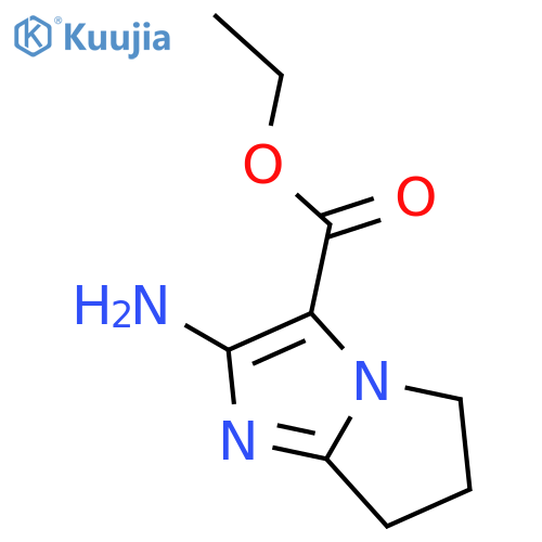 ethyl 2-amino-5H,6H,7H-pyrrolo1,2-aimidazole-3-carboxylate structure