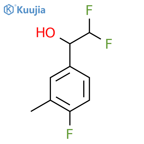 2,2-Difluoro-1-(4-fluoro-3-methylphenyl)ethan-1-ol structure