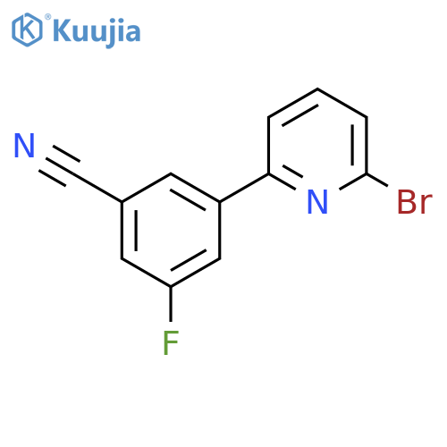 3-(6-bromopyridin-2-yl)-5-fluorobenzonitrile structure