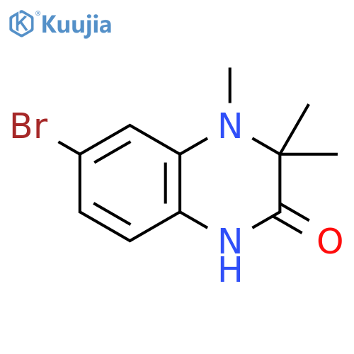6-bromo-3,3,4-trimethyl-1,2,3,4-tetrahydroquinoxalin-2-one structure