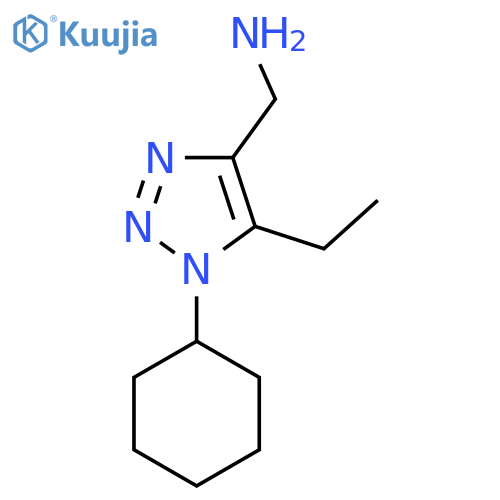 (1-cyclohexyl-5-ethyl-1H-1,2,3-triazol-4-yl)methanamine structure