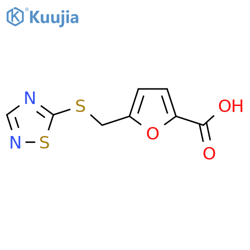 5-(1,2,4-thiadiazol-5-ylsulfanyl)methylfuran-2-carboxylic acid structure