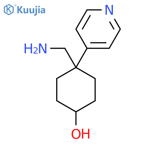 4-(aminomethyl)-4-(pyridin-4-yl)cyclohexan-1-ol structure