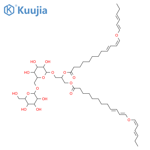 Glycerol 1,2-dialkanoates; Glycerol 1,2-bis[12-(1Z,3Z-hexadienyloxy)-9Z,11E-dodecadienoate], 3-O-[α-D-Galactopyranosyl-(1→6)-β-D-galactopyranoside] structure