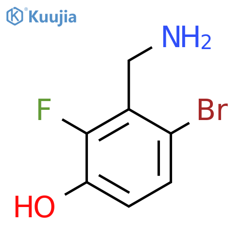 6-Bromo-2-fluoro-3-hydroxybenzylamine structure