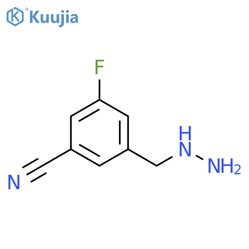 3-FLUORO-5-(HYDRAZINYLMETHYL)BENZONITRILE structure