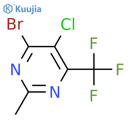 4-Bromo-5-chloro-2-methyl-6-(trifluoromethyl)pyrimidine structure