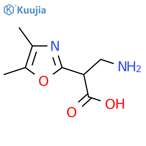 3-amino-2-(dimethyl-1,3-oxazol-2-yl)propanoic acid structure