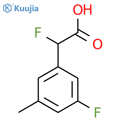 2-Fluoro-2-(3-fluoro-5-methylphenyl)acetic acid structure